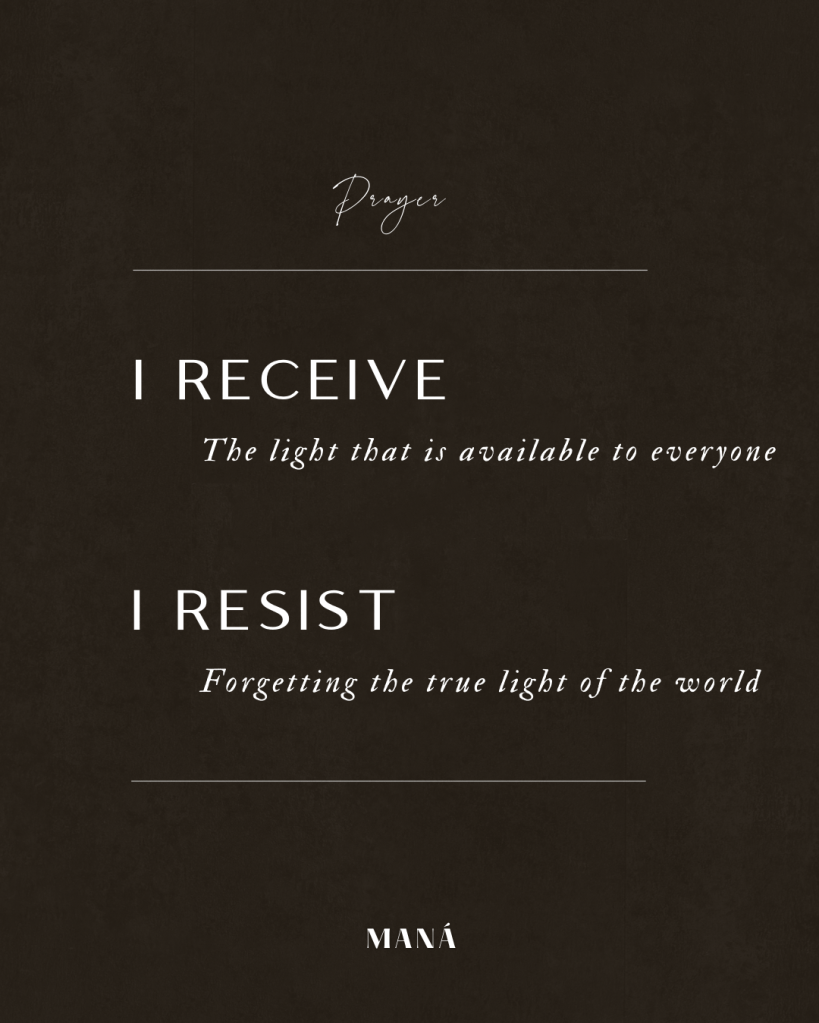 Prayer invitation to receive light and resist darkness